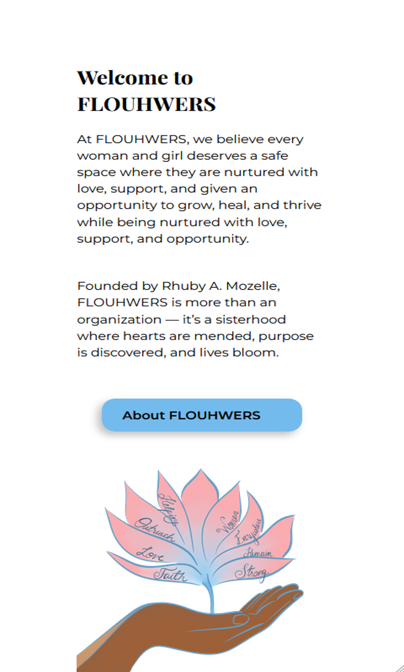 Image of website made for a non-profit